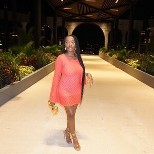 Galilea Knit Mini Dress - Pomegranate